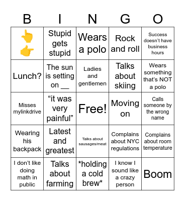 Nenad Bingo Card