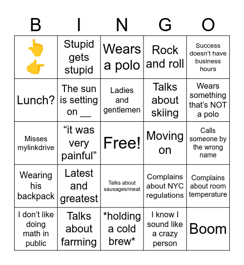 Nenad Bingo Card