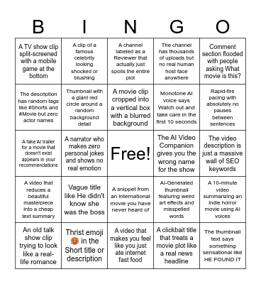 MEDIA “FARMING” BINGO Card