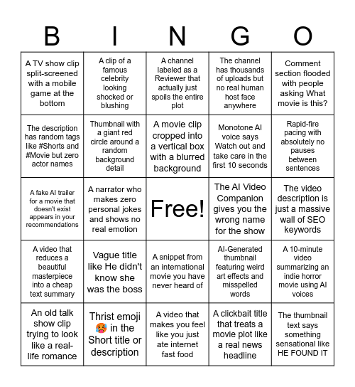 MEDIA “FARMING” BINGO Card