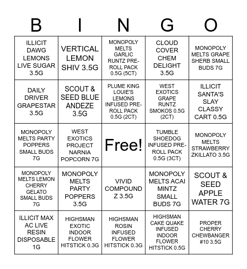 BESTSIDE BINGO Card
