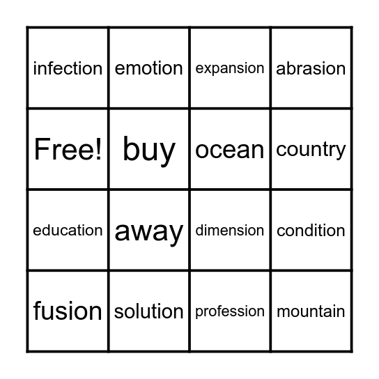 /shun/, /zhun/ Bingo Card