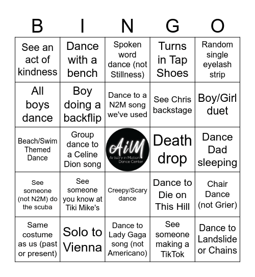 N2M NATIONALS 2026 Bingo Card