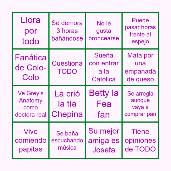 Cumpleaños de Vicky! Bingo Card