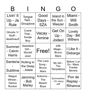 94 Memorial Day Bingo Card