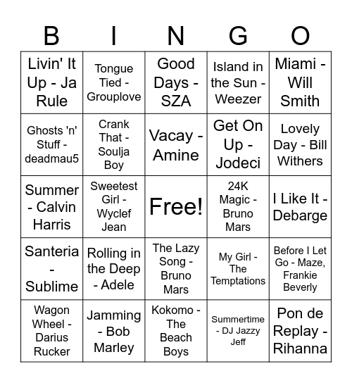 94 Memorial Day Bingo Card