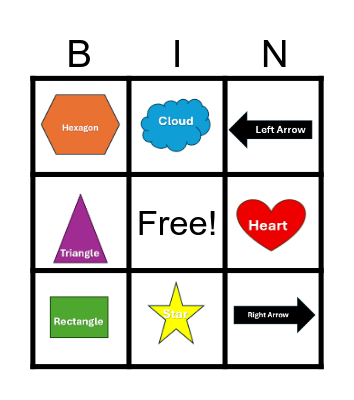 Shapes BINGO Card
