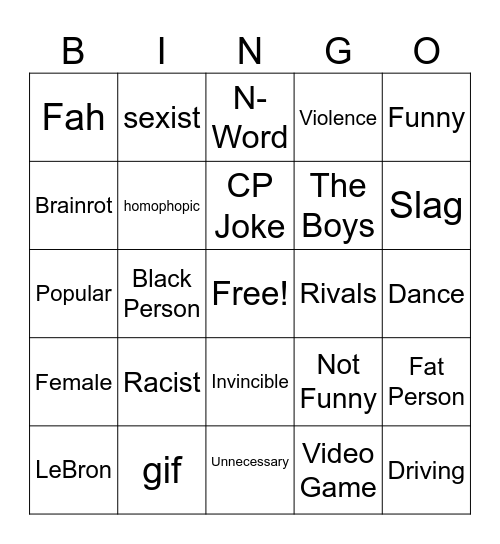 Dark Reels Bingo Card