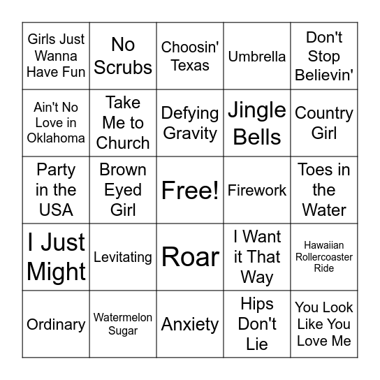 Singo BINGO Card