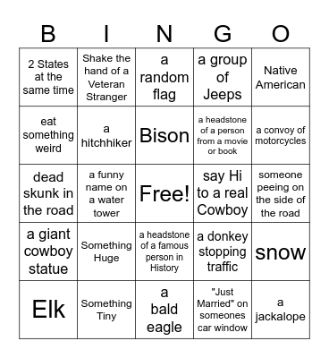 Shitz 'n Gigglez Bingo Card