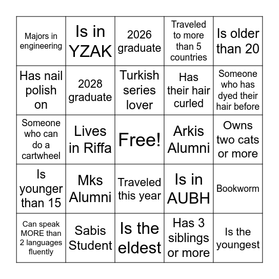 Bingo Card