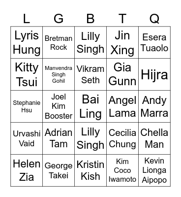 AANHPI Month! Bingo Card