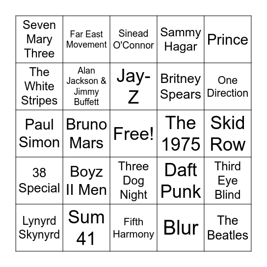 I've Got Your Number Bingo Card