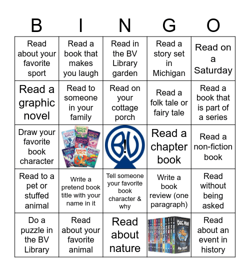 Untitled BingoBay View Library Summer 2026 Children's Reading Bingo Card