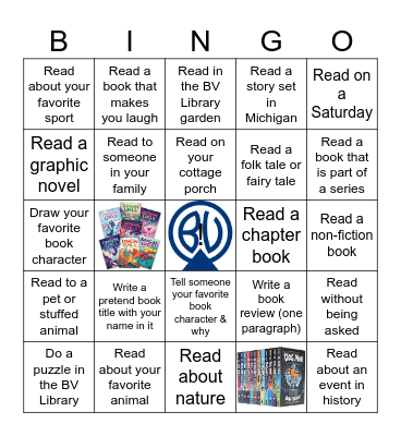 Bay View Library Summer 2026 Children's Reading Bingo Card