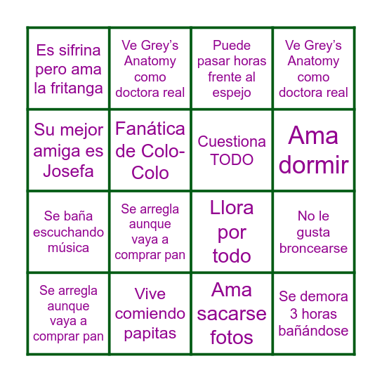 Cumpleaños de Vicky! Bingo Card