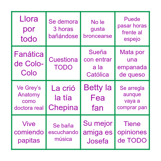 Cumpleaños de Vicky! Bingo Card
