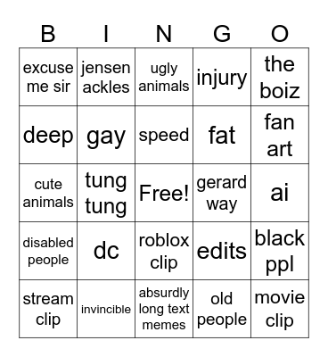 ig Bingo Card