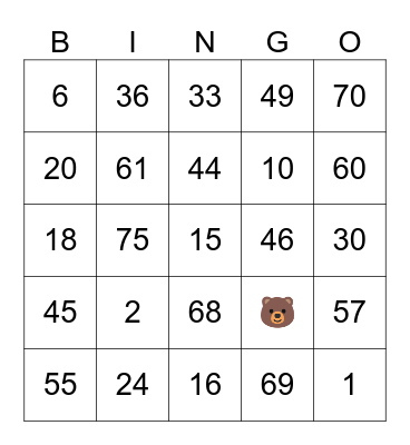 Chá Bebê Heloise Bingo Card