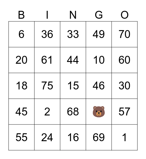Chá Bebê Heloise Bingo Card