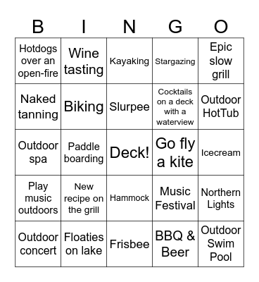 SUMMER SCHMIDT 😎 Bingo Card