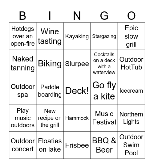 SUMMER SCHMIDT 😎 Bingo Card