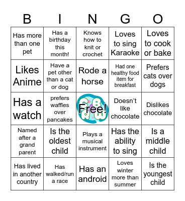Curiosity Starter! Bingo Card