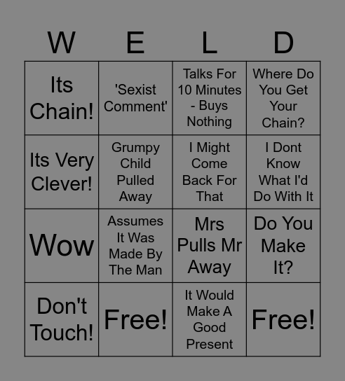 Trader Weldo Bingo Card