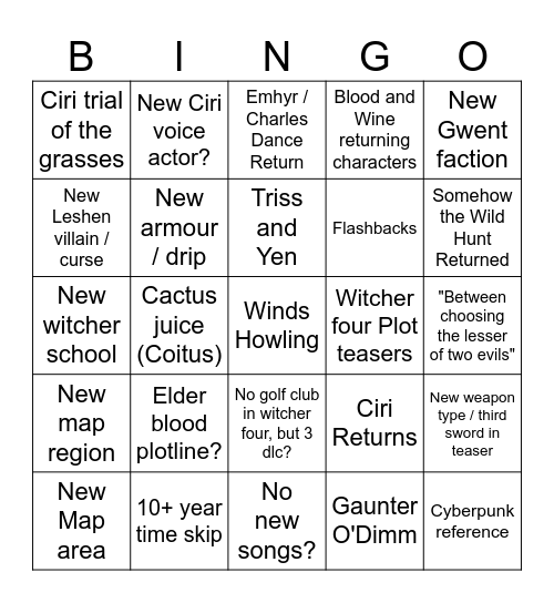 Songs of the Past Bingo Card