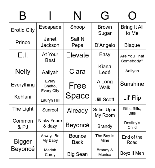 Beats & Bingo Card