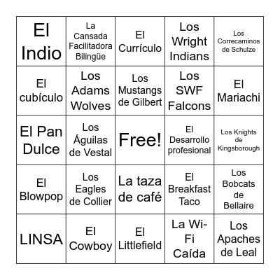 Lotería Bingo Card