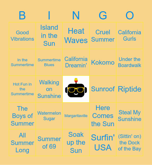 5.27.26 Just Beachy! Bingo Card