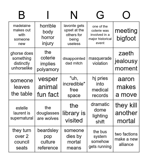 city council episode 7 (??) Bingo Card
