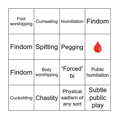 Anna’s kink bingo Card