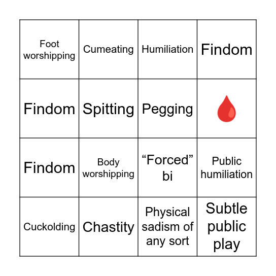 Anna’s kink bingo Card