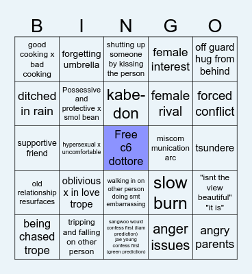 semantic ewow cliche scenario bingo Card