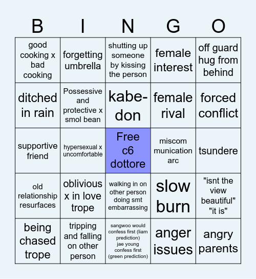 semantic ewow cliche scenario bingo Card