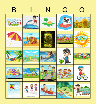 Sunshine & Smiles Summer Social Bingo Card