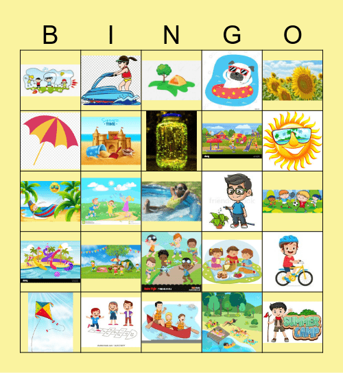 Sunshine & Smiles Summer Social Bingo Card