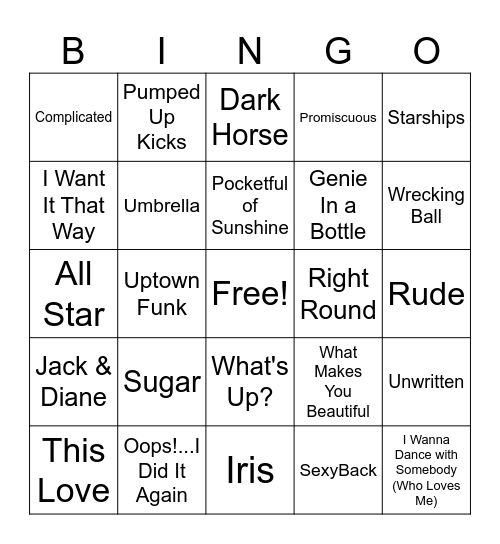 Mix 2 Bingo Card