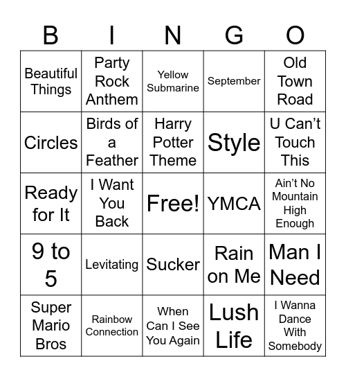 BINGO 2 Bingo Card