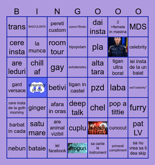 ometv Bingo Card