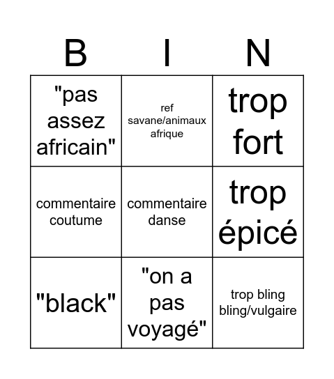 TATA CISRA Bingo Card