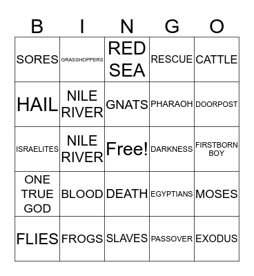 PLAGUES Bingo Card