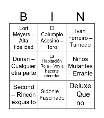 BINGO BOOMER Bingo Card