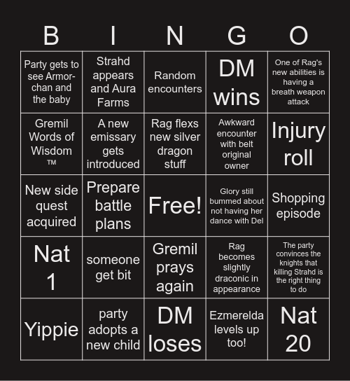 CoS S2 E20 | Hope of Barovia Bingo Card