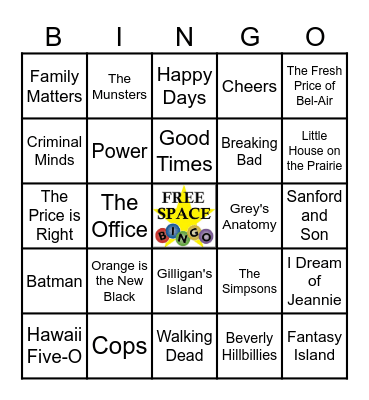 COUCH POTATO CLASSICS Bingo Card