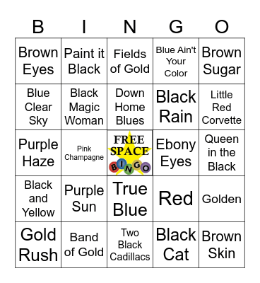 COLOR ME BADD Bingo Card