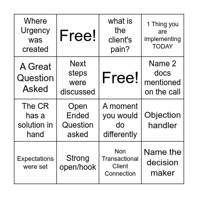Call Camp Bingo! Bingo Card