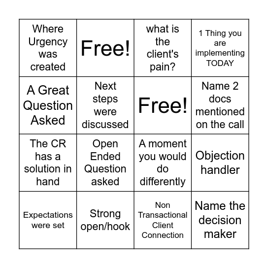 Call Camp Bingo! Bingo Card